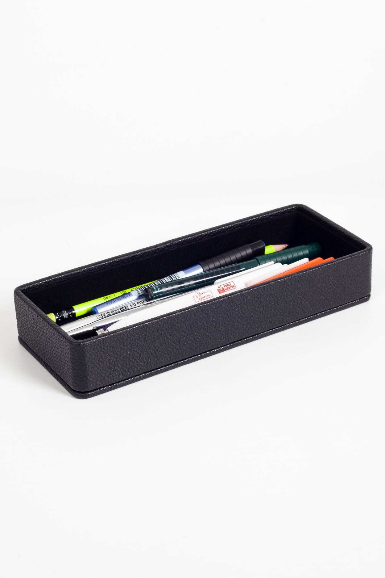 Felix Desktop Leather Organizer Set 4 Pieces Black