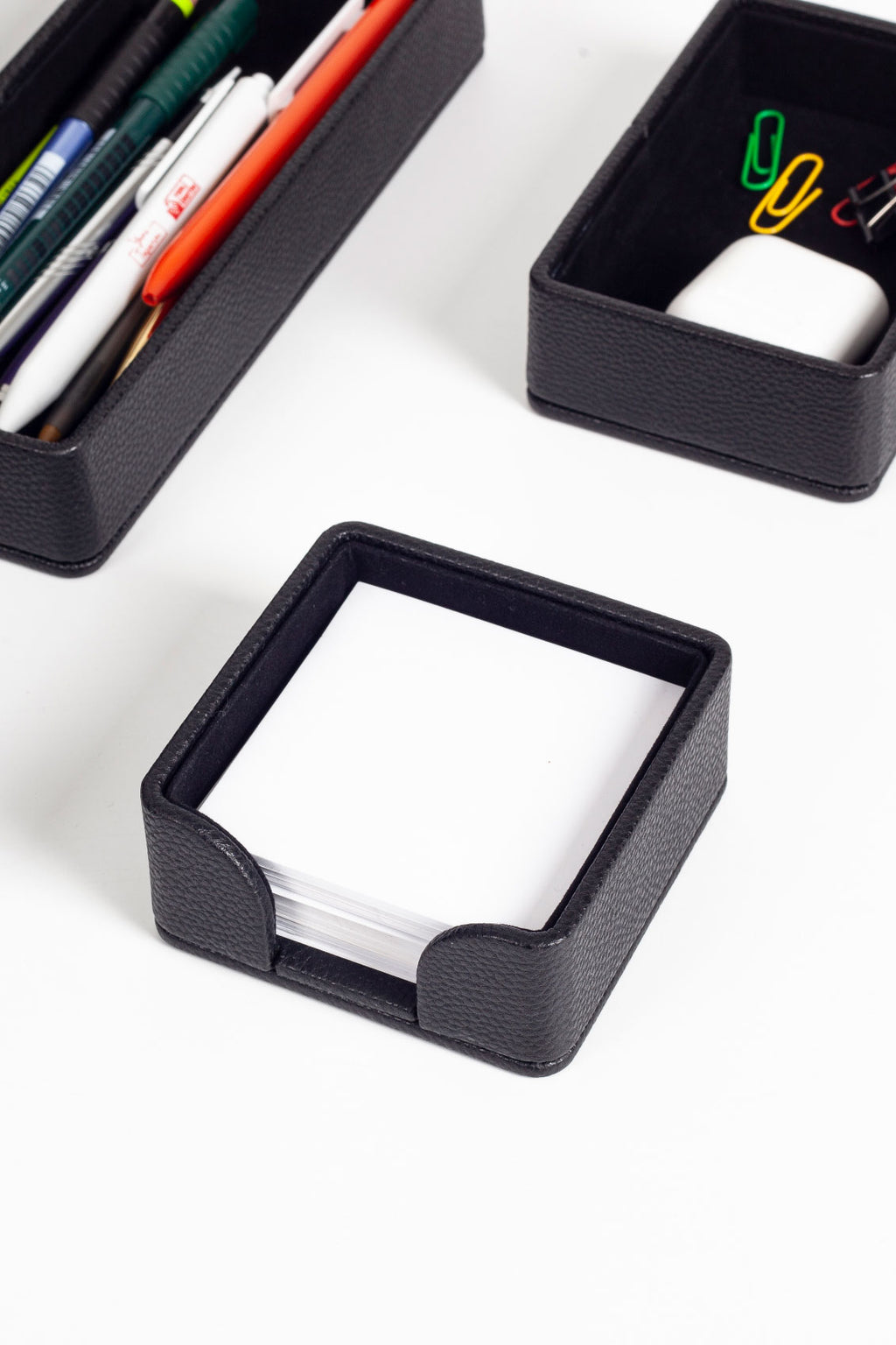 Felix Desktop Leather Organizer Set 7 Pieces Black