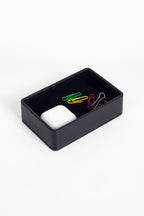 Felix Leather Accessory Box Black