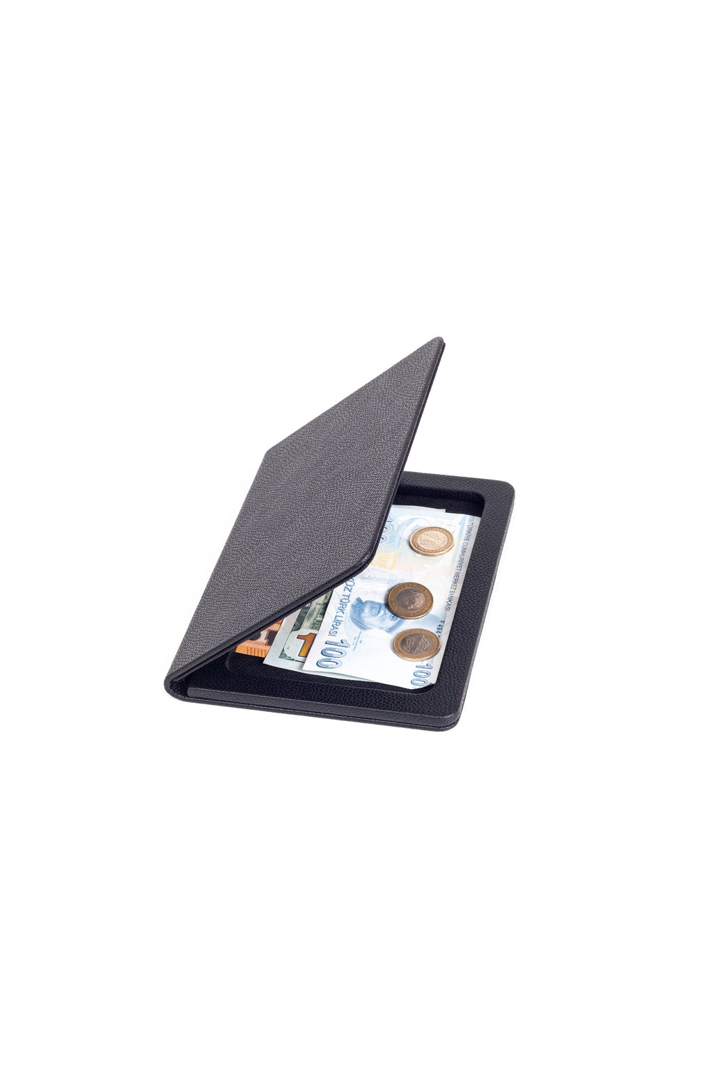 Leather Account Pad Black - Ticket - Account Container