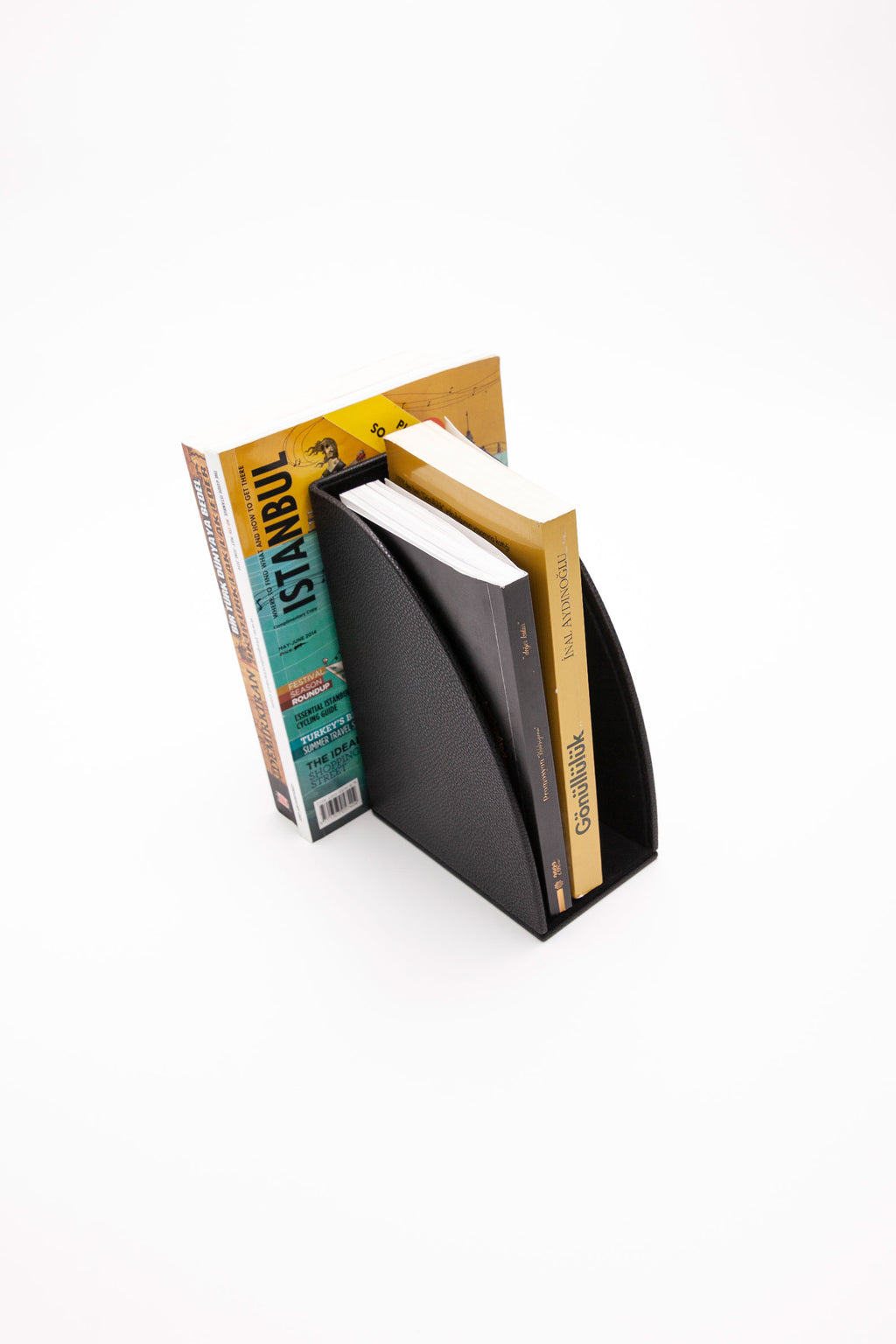Leather Book Holder Black