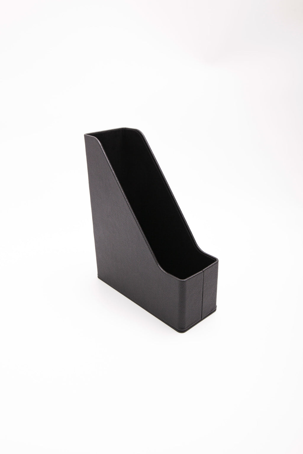 Leather Magazine Holder Black