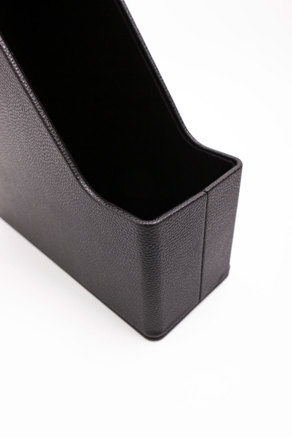 Leather Magazine Holder Black