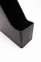 Leather Magazine Holder Black