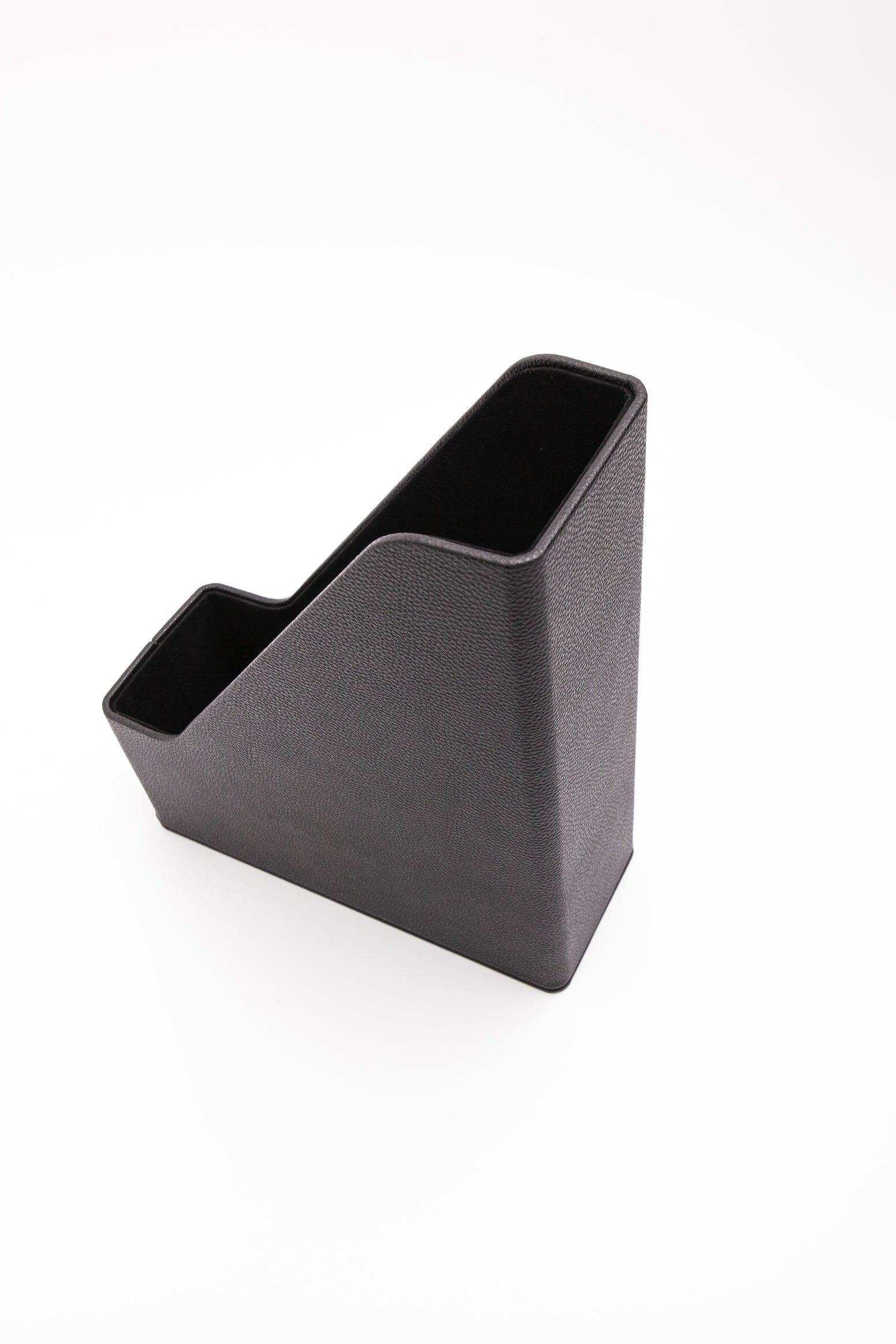Leather Magazine Holder Black