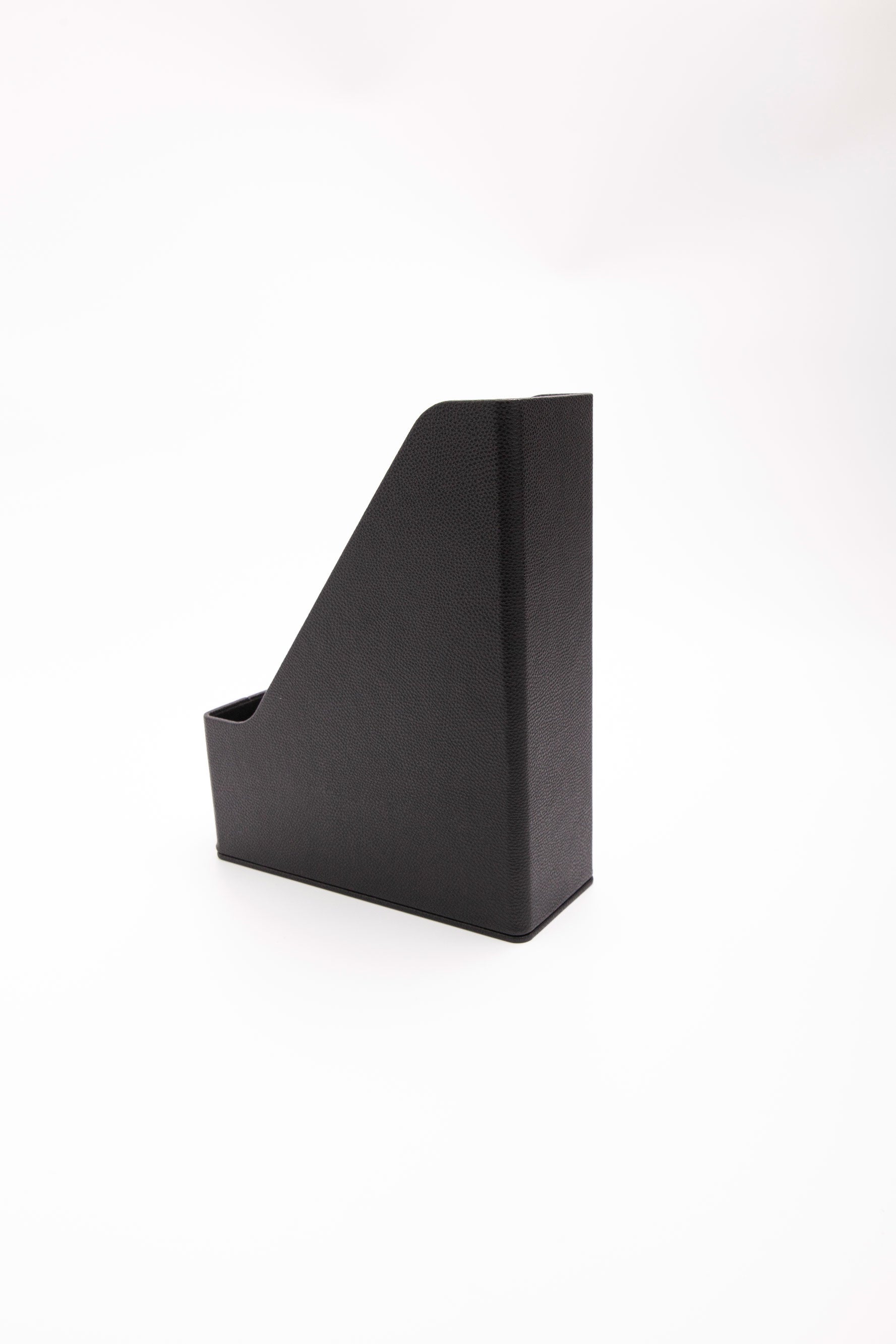 Leather Magazine Holder Black