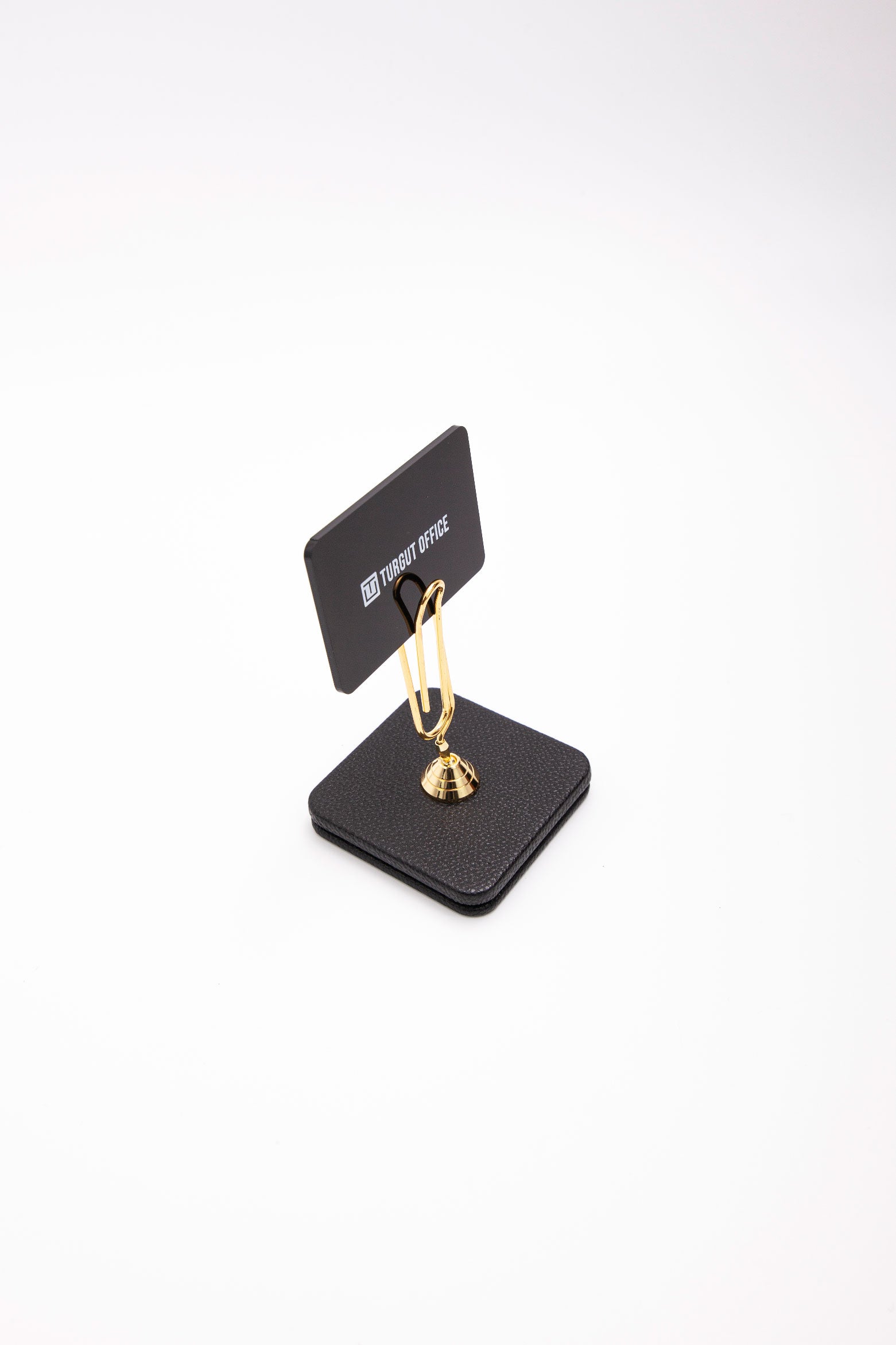 Leather Note Holder Gold Detailed