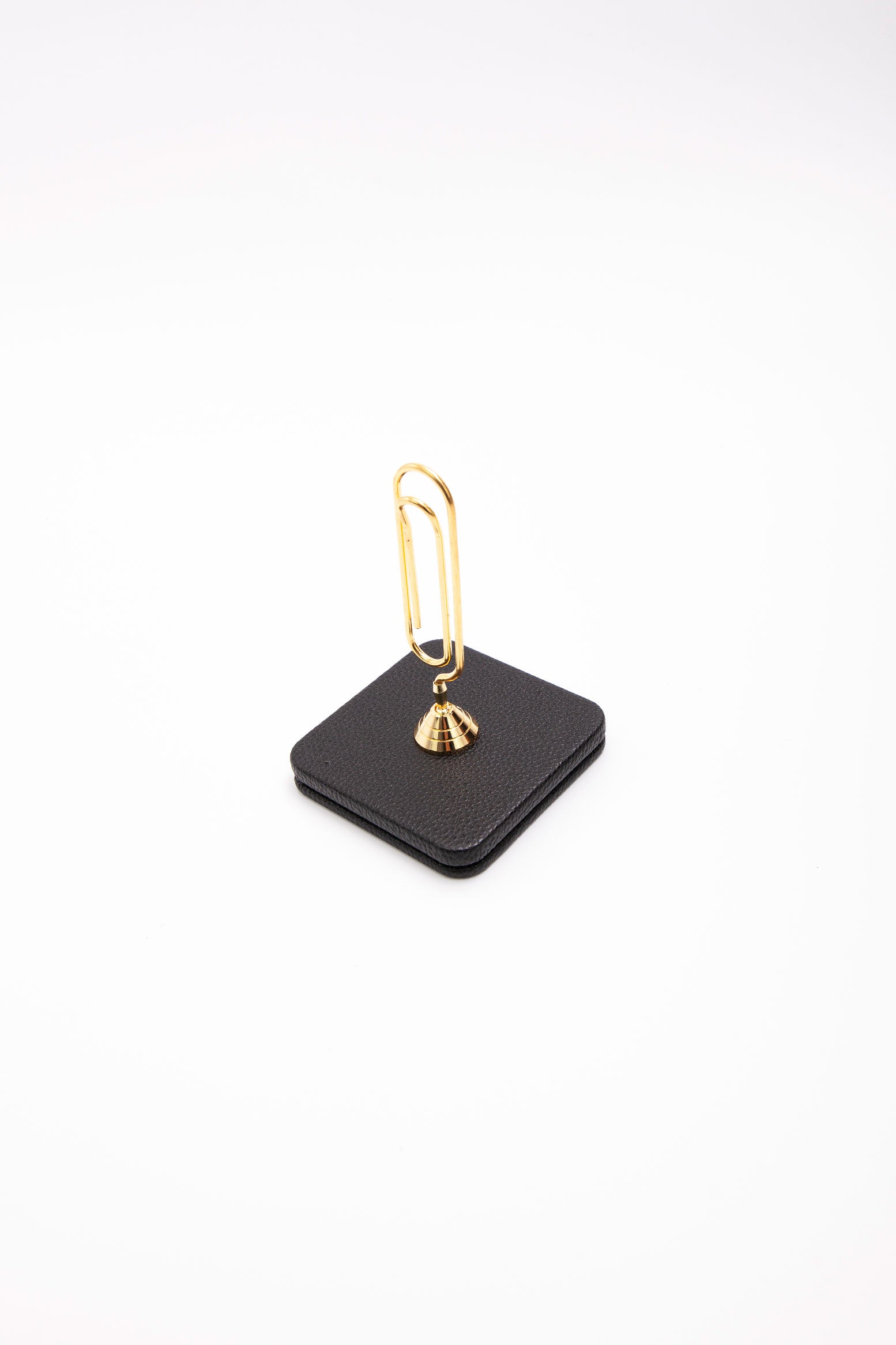 Leather Note Holder Gold Detailed