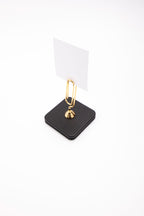 Leather Note Holder Gold Detailed