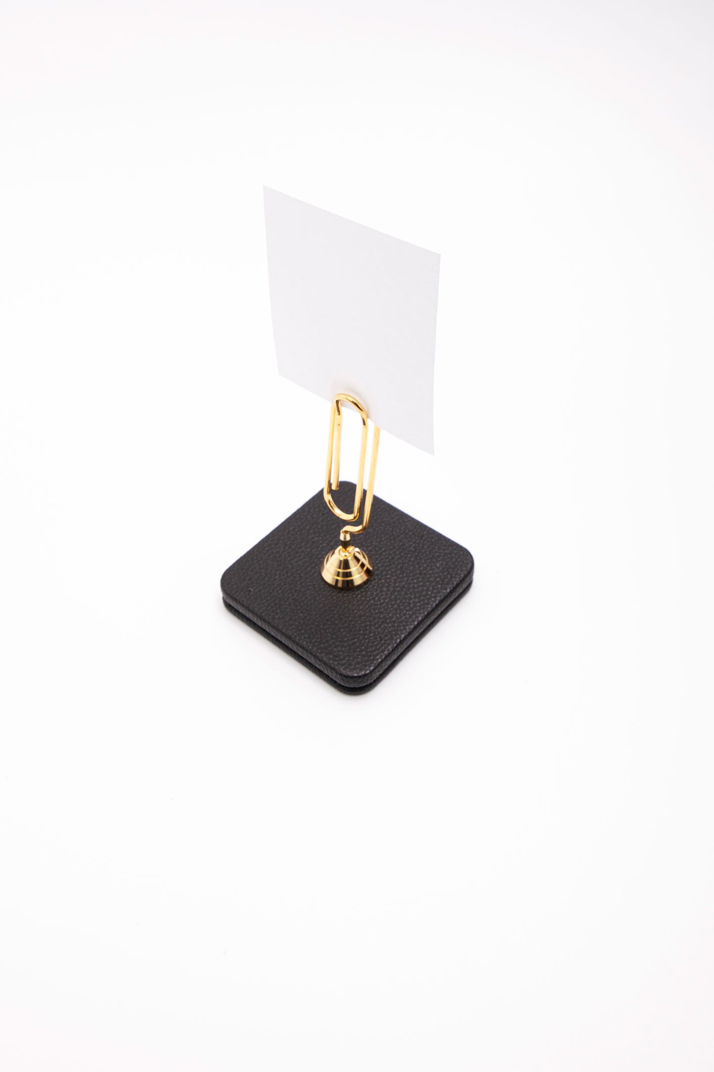 Leather Note Holder Gold Detailed