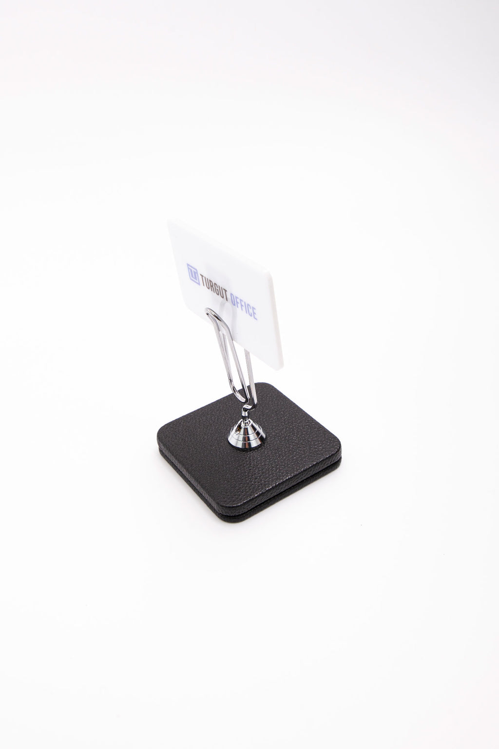 Leather Note Holder Chrome Detailed