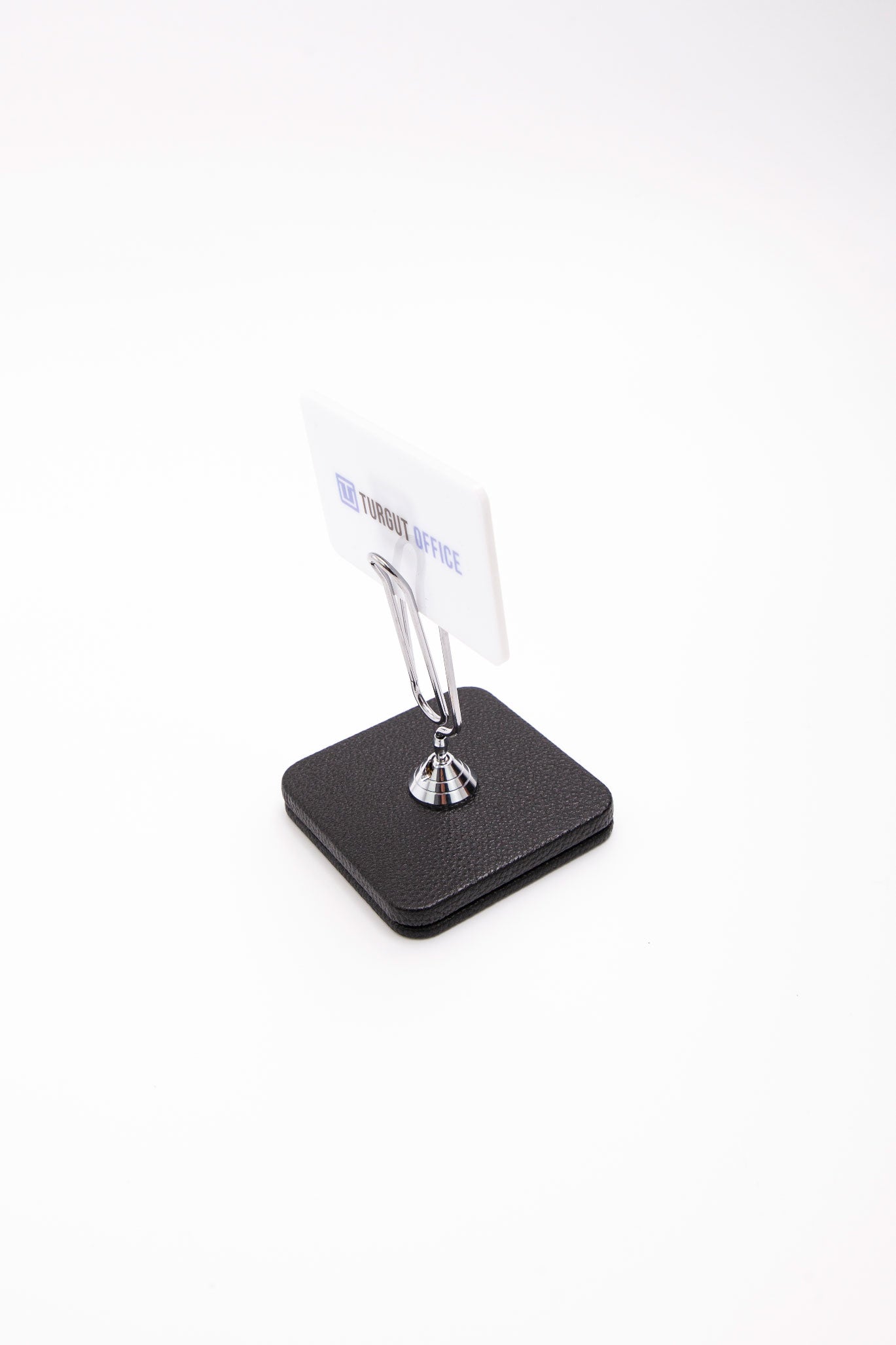 Leather Note Holder Chrome Detailed