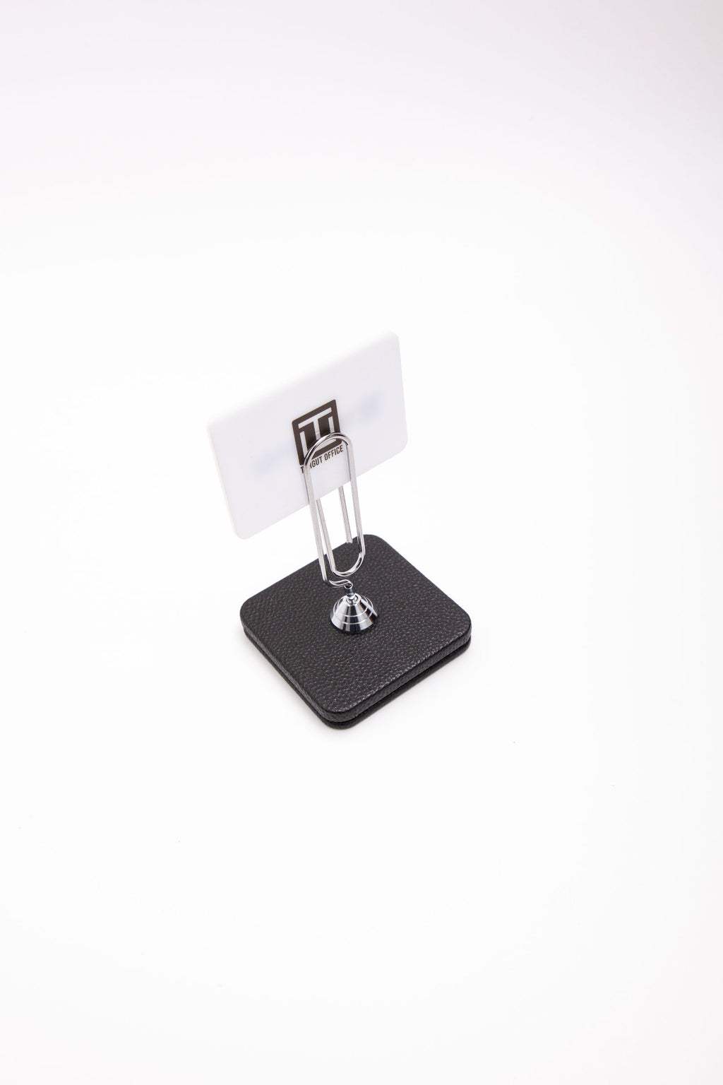 Leather Note Holder Chrome Detailed