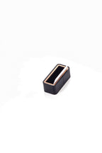 Leather Wood Detailed Business Card Holder Black