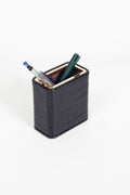 Desktop Croco Gold Detailed Leather Pen Holder