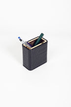 Desktop Croco Gold Detailed Leather Pen Holder