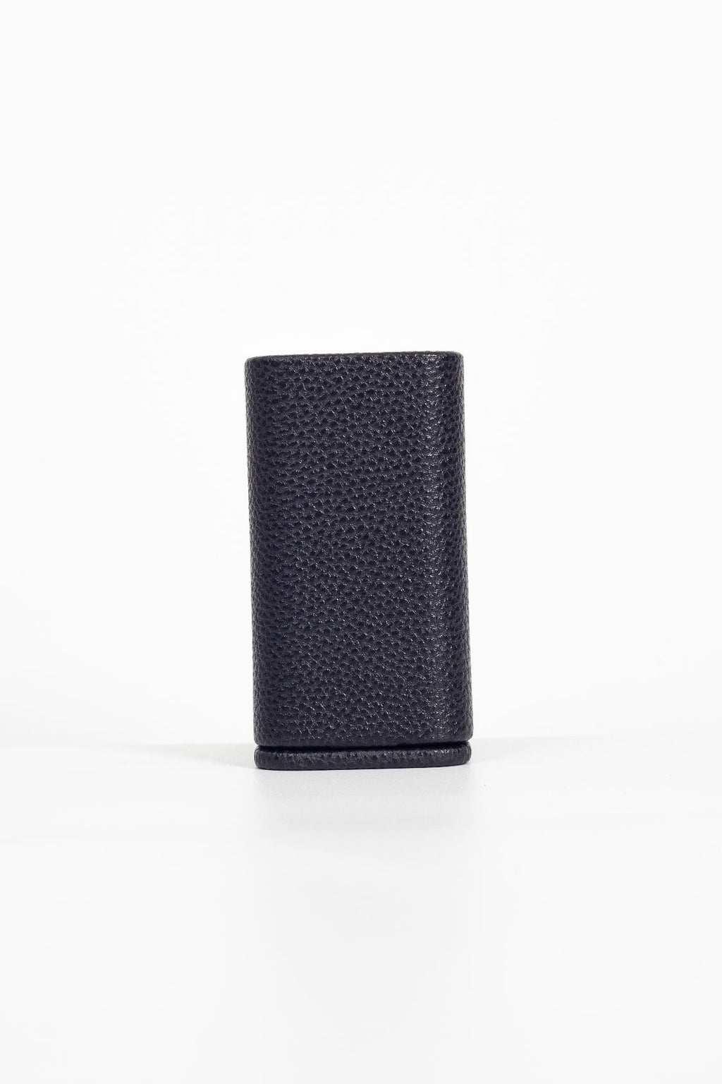 Desktop Leather Wood Detailed Pencil Holder Black