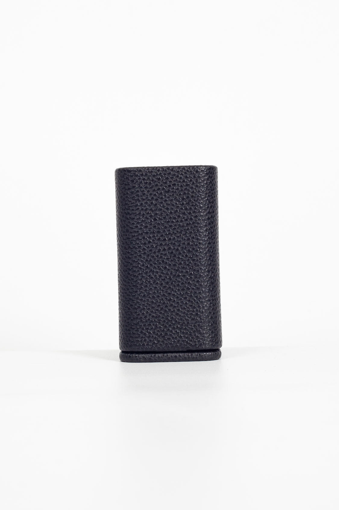Desktop Leather Wood Detailed Pencil Holder Black