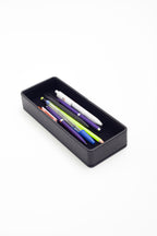 Felix Desktop Leather Horizontal Pencil Holder Black