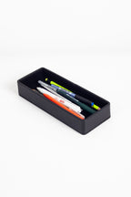 Felix Desktop Leather Horizontal Pencil Holder Black
