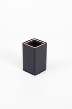 Desktop Small Wooden Detailed Pencil Holder Black