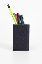 Desktop Small Wooden Detailed Pencil Holder Black