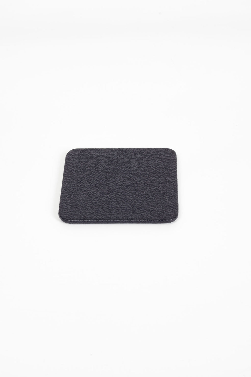 Leather Coaster Black 1 Piece