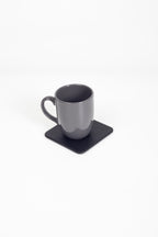 Leather Coaster Black 1 Piece
