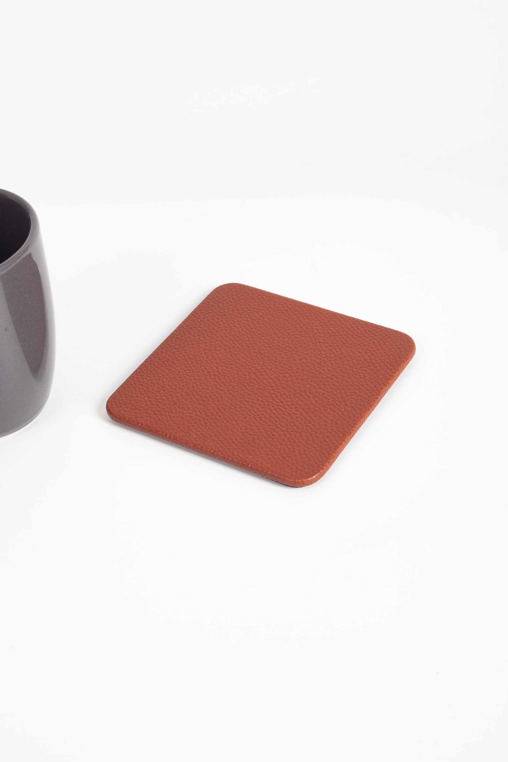 Leather Coaster Tan 1 Piece