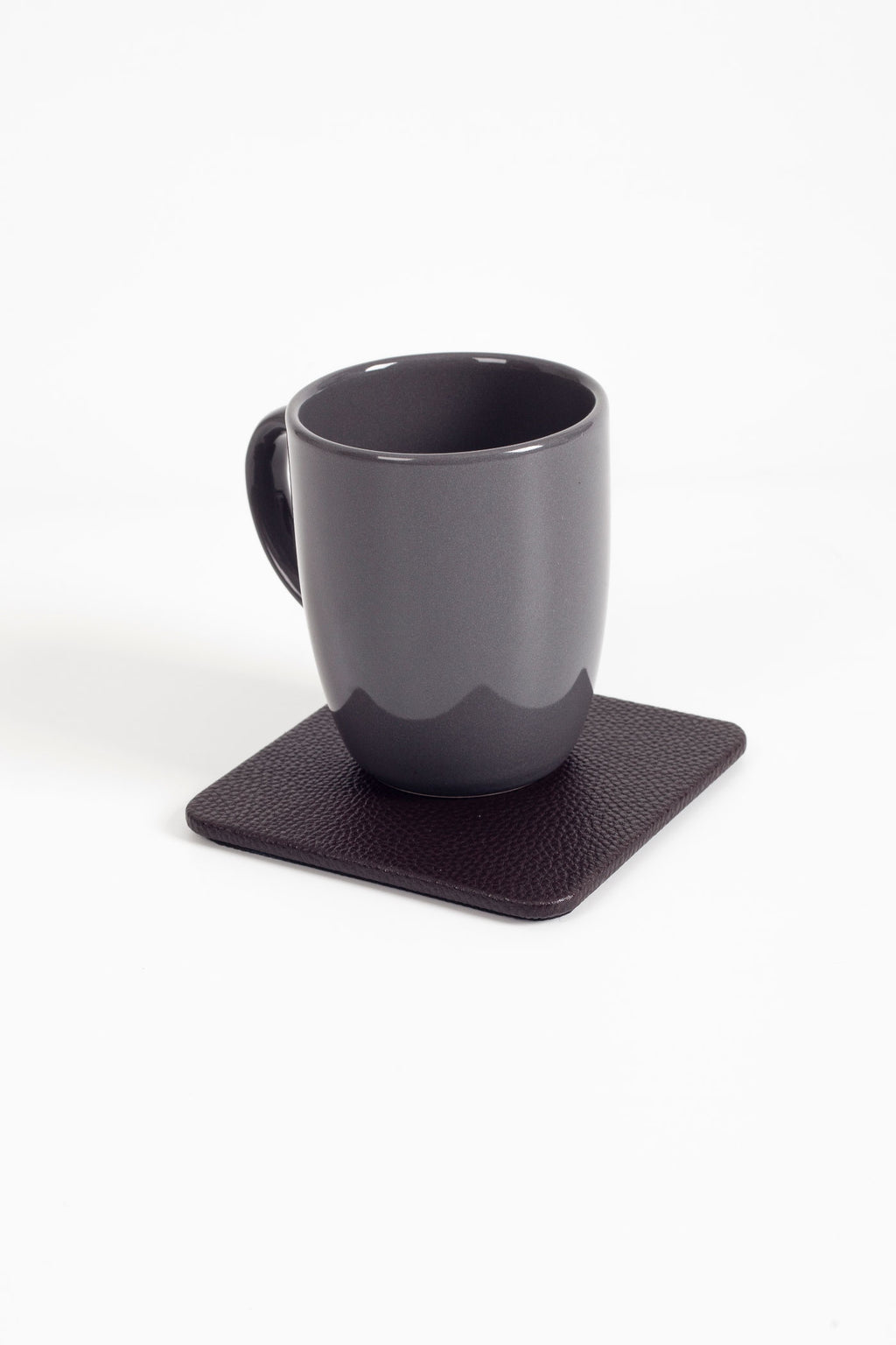 Leather Coaster Brown 1 Piece