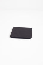 Leather Coaster Plain Black 1 Piece