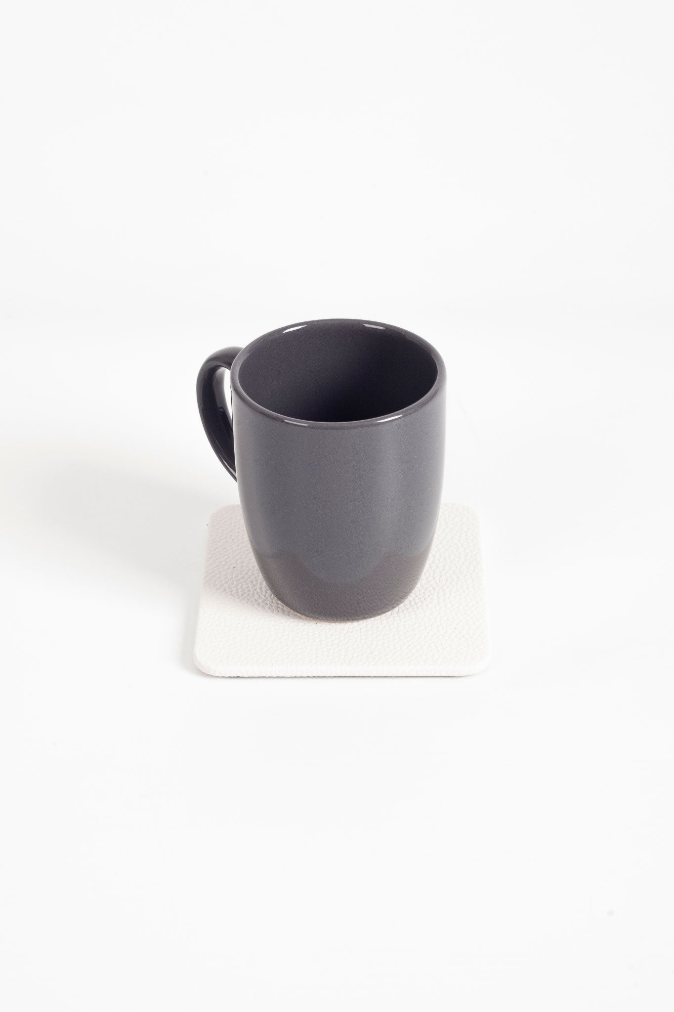 Leather Coaster White 1 Piece