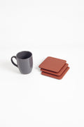 Leather Coaster Tobacco 3 Pieces