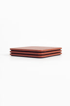 Leather Coaster Tobacco 3 Pieces