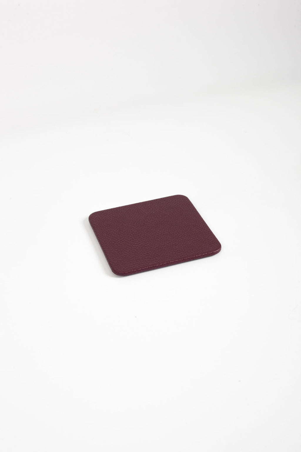 Leather Coaster Claret Red 3 pcs