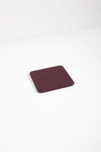 Leather Coaster Claret Red 3 pcs