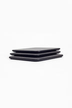 Leather Coaster Set Black