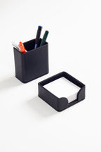 Felix Desktop Leather Pen Holder Set 2 Pieces Black