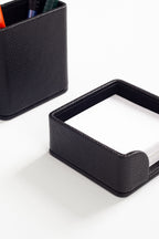 Felix Desktop Leather Pen Holder Set 2 Pieces Black