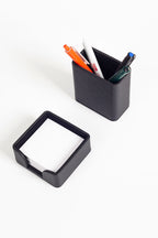 Felix Desktop Leather Pen Holder Set 2 Pieces Black
