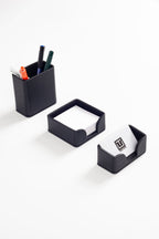 Felix Leather Desktop Set Black 3 Pieces