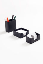 Felix Leather Desktop Set Black 3 Pieces
