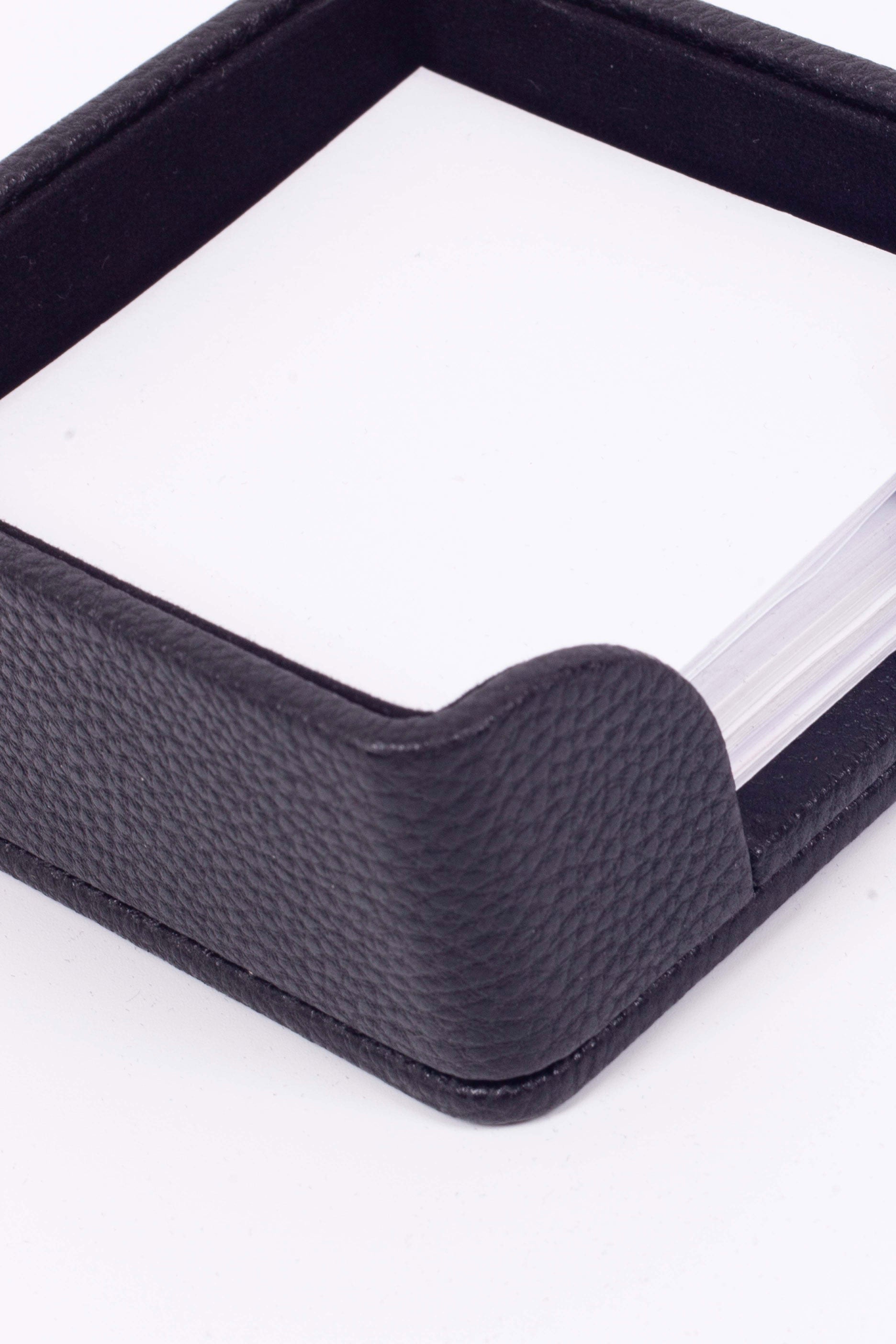 Felix Leather Note Holder Black 3.9x3.9inc